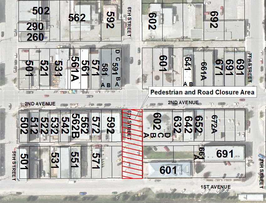 temporary closure map